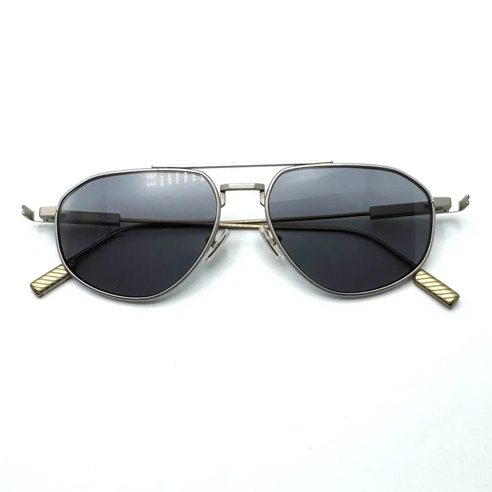 Ermenegildo Zegna Sunglasses EZ0289 17A Matte Palladium Frame Gray Lens 56mm New